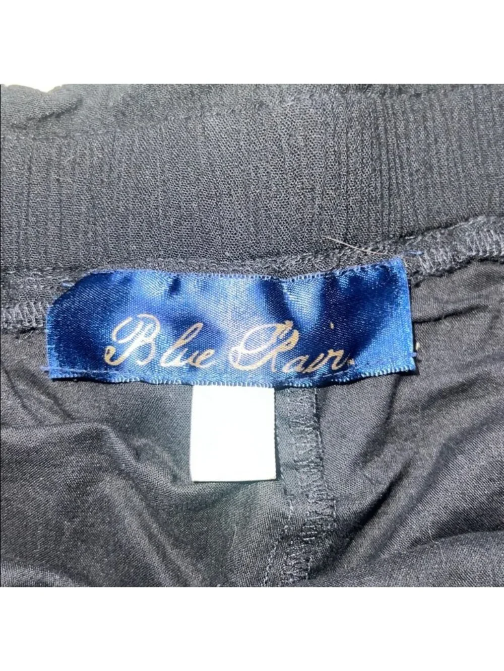 Blue Rain Black Shorts with Floral Embroidery Size M